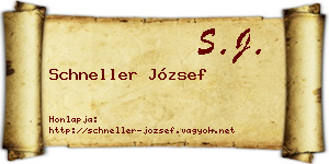 Schneller József névjegykártya