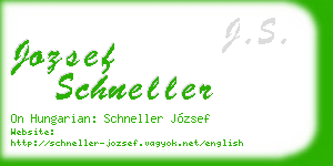 jozsef schneller business card